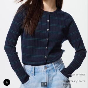 Striped Button-Up Cardigan